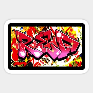 red graffiti spray can by LowEndGraphics Sticker